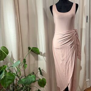 Reformation Midi Dress in Soft Pink